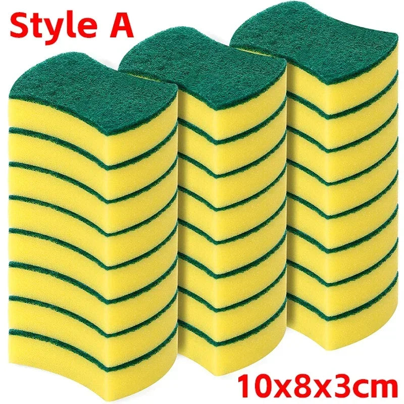 Highly absorbent double-sided sponge magic cleaning pot rust sponge cleaning brush kitchen cleaning tool