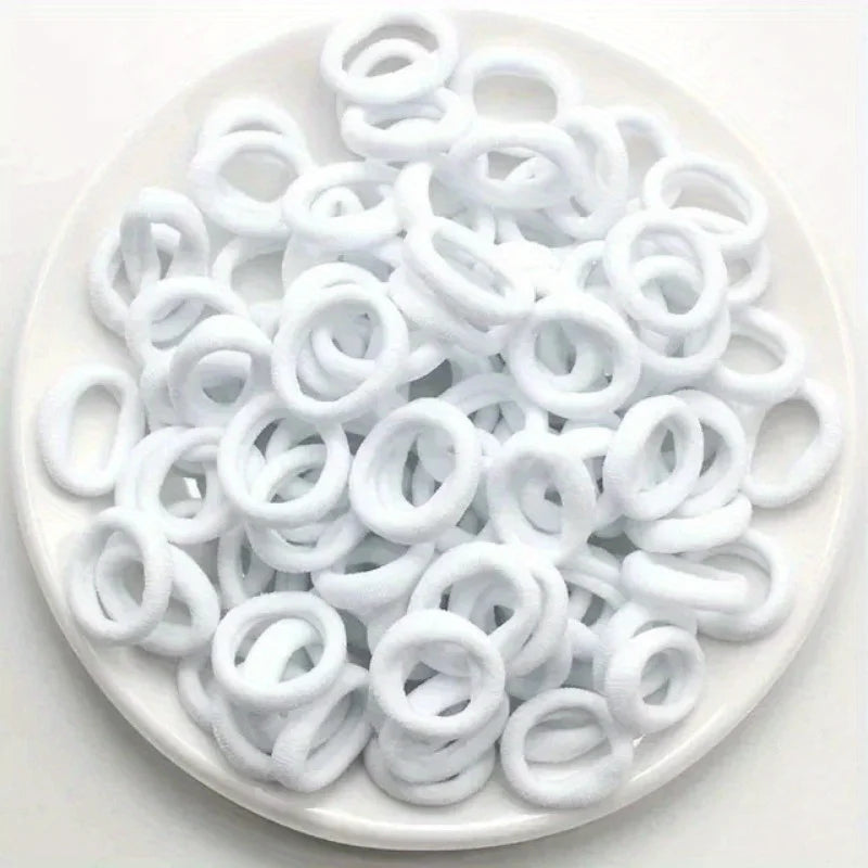 200pcs Vibrant Colorful Elastic Hair Bands for Girls & Women - Small Rubber Ponytail Holders for Stylish Hairstyles & Everyday