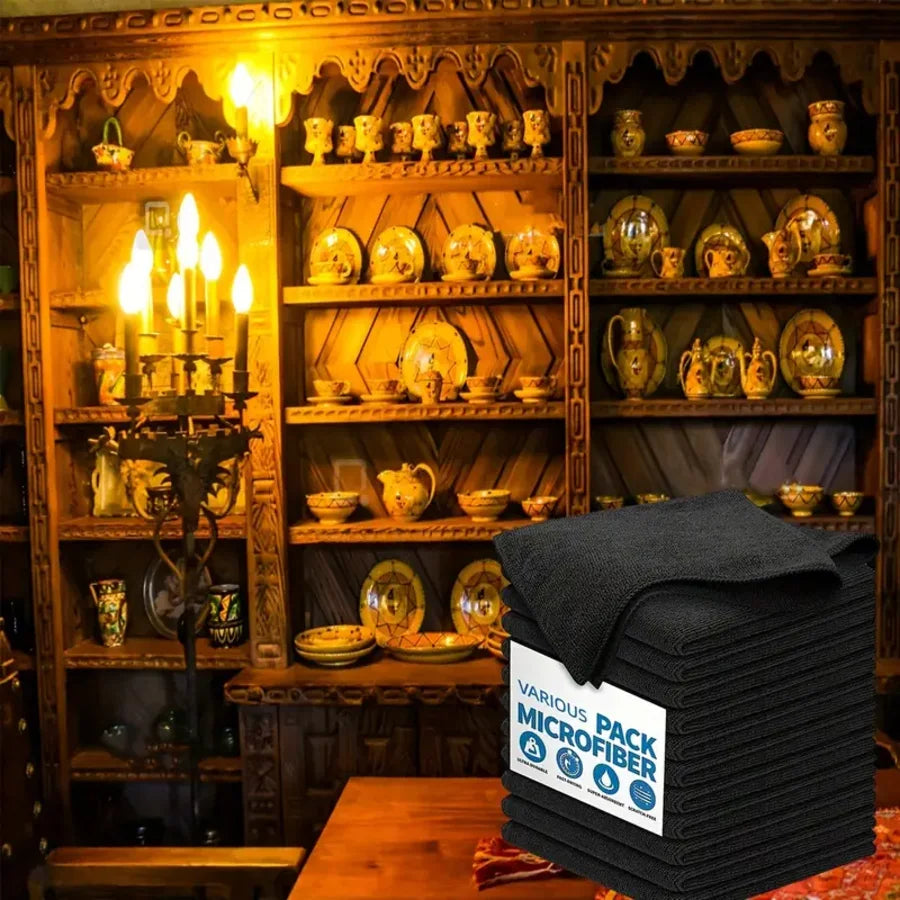 Premium Quality 3/5/10/20-Pack Cleaning Cloths - Soft Microfiber Towels for Kitchen, Car, & Desktop Cleaning - Stain Resistant