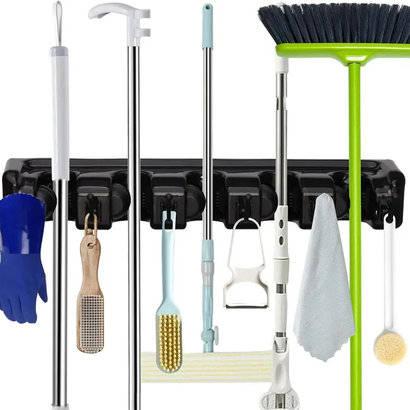 1PCS New product mop holder, household items mop holder, kitchen and bathroom mop hanger, hook, magic broom holder