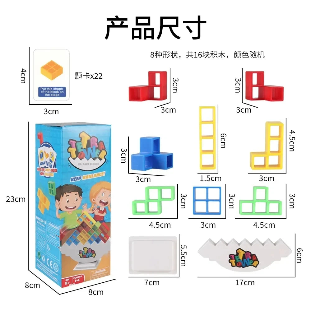 Puzzles Tetra Tower Fun Balance Stacking Building Blocks Board Game for Kids Adults Friends Team Dorm Family Game Night Partie