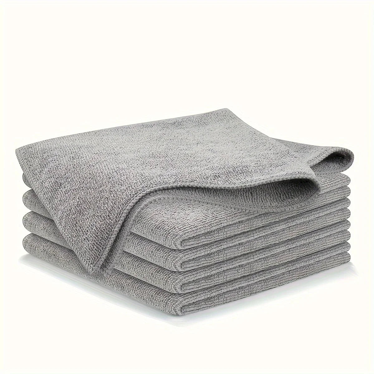 5/10/20pcs Kitchen Towel, Ultra-fine Fiber Light Gray Cleaning Cloth Set, Absorbent, Soft And Stain-removing Cloth