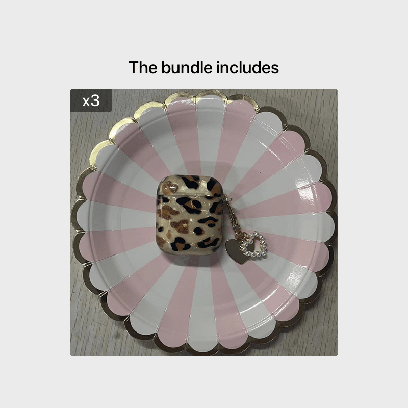 Stylish Leopard Print Earphone Sleeve with Hanging Chain - Perfect for Airpod1/2!